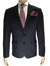 Express Photographer Fitted Men s Charcoal Gray Rayon Blend Sport Coat Sz 36R