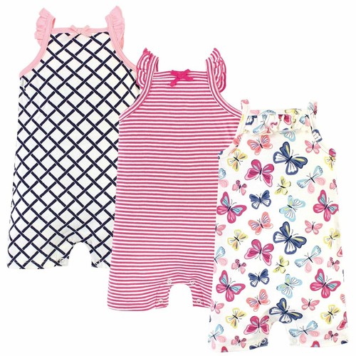 Touched by Nature Organic Cotton Rompers, Bright Butterflies - 第 1/1 張圖片