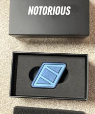 ✅🔥NOTORIOUS EDC NFG WORRY STONE - NEW - BLUE - Titanium - Anodized - *IN HAND*