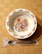 ROYAL DOULTON  Bunnykins  Nursery Set with Baby Plate and Feeding Spoon