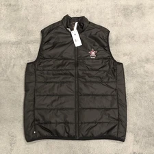 Adidas Golf Vest Men’s M Black Puffer Casual Lightweight Full Zip HD1175