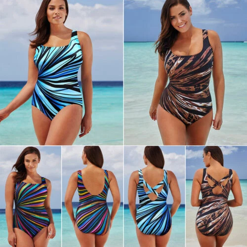 Striped Plus Size Swimwear for Women