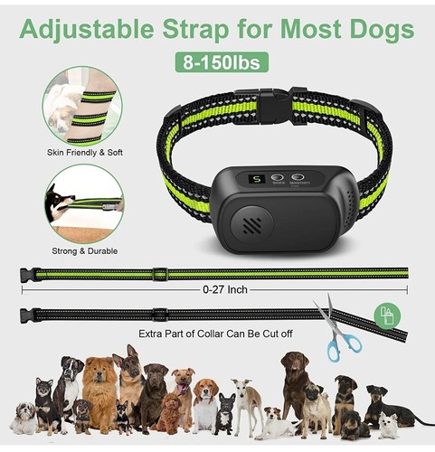 Rechargeable Dog Bark Collar with Beep Vibration and Shock,Anti Barking Collar - Picture 3 of 16