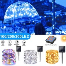 200/300LED Solar Fairy String Lights Copper W...