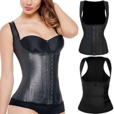STEEL BONED VEST LATEX WAIST TRAINER COLOMBIAN FAJAS GIRDLE CINCHER BODY SHAPER