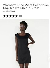 Women’s Nine West cap sleeve black dress, Size Small