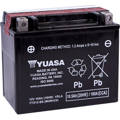 Yuasa Fresh Pack Maintenance-Free AGM Battery (YTX12-BS) YUAM3RH2S