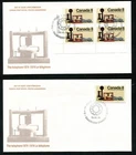 CANADA 1974, A.G. BELL CENTENARY, TELEPHONE INVENTOR, Scott 641 on 2 F.D.C. 's