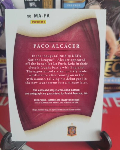 2020 Panini Immaculate Memorabilia Auto /99 Paco Alcacer #MA-PA Auto - 第 2/2 張圖片