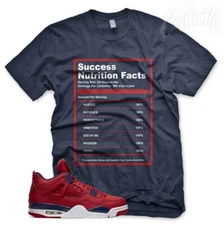 New Navy "SUCCESS FACTS" T Shirt for J1 4 FIBA Gym Red