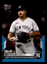 2022 Topps Now Blue Parallel #812 Greg Weissert Yankees (Call Up) 2/49