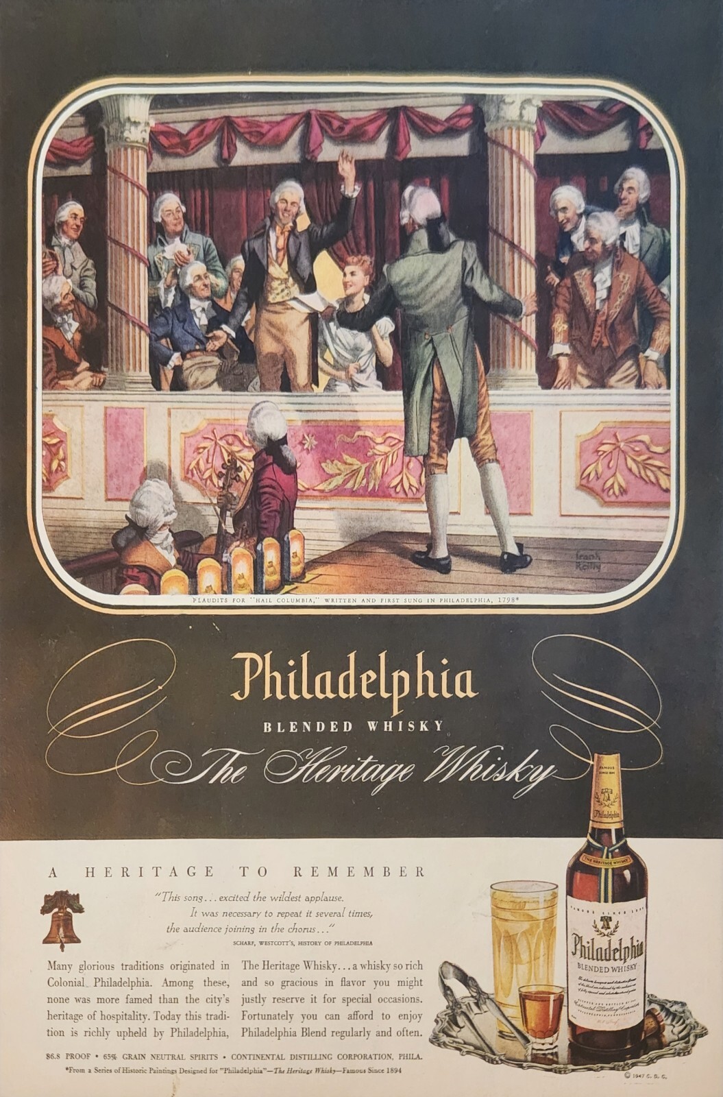 1947 Philadelphia Blended Whisky Vintage Ad The heritage whisky eBay
