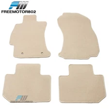 Fits 14-18 Subaru Forester Non-Slip Nylon Floor Mats Carpet - Beige