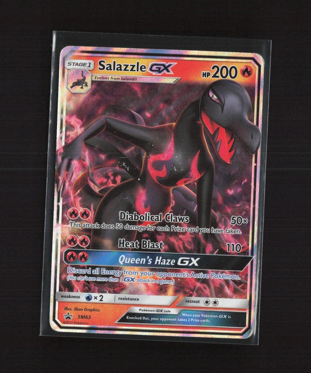 Salazzle GX SM63 Black Star Promo Ultra Holo Pokemon Card | eBay