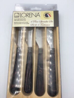Lorena 4 Piece Spreader Set New in Box hand Buffed Resin Handles French Design