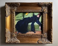 Framed Vintage Giclee Decadent Young Woman After the Dance 