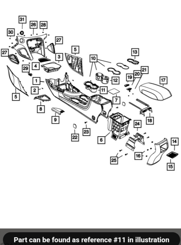 Dodge Dart Cup Holder 201316 Discontinued Part. Get It While You Can
