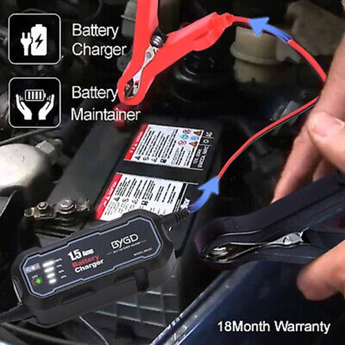 12V SAE Automatic Car Battery Charger Smart Maintainer Trickle Float Repair - Picture 10 of 12