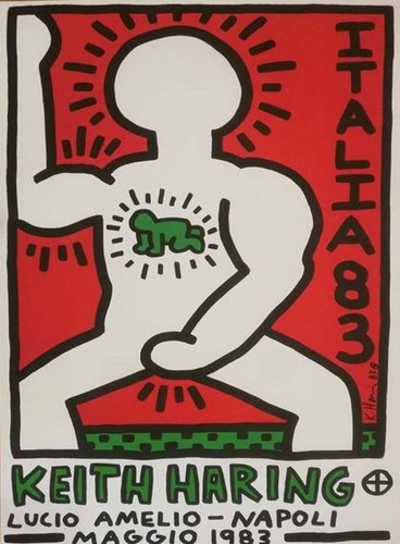 Keith Haring - Lucio Amelio Napoli Original Vintage Poster