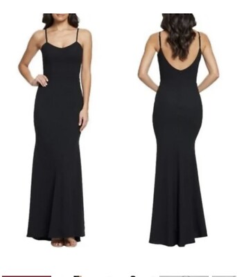 Dress the Population Jodi Crepe Evening Gown Mermaid Formal Maxi Dress Black XXS | eBay Dress the Population Jodi Crepe Evening Gown Mermaid Formal Maxi Dress Black XXS | eBay