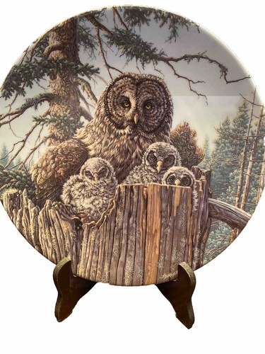 Knowles Jim Beaudoin 5er Set Vintage Eule vergoldet. Top Zustand, COA verfügbar - Bild 2 von 16