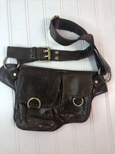 Vicenzo Brown Leather Waist/fanny Pack