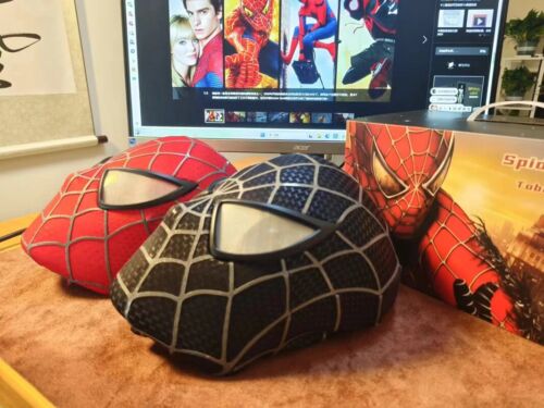 1:1 Spiderman Toby Maguire 3D Mask Wearable Cosplay Prop Handmade Halloween Gift - Picture 27 of 29