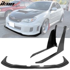 Fits 11-14 Subaru Wrx Sti Front Bumper Lip Front Winglets Ikon V6 Style Pu
