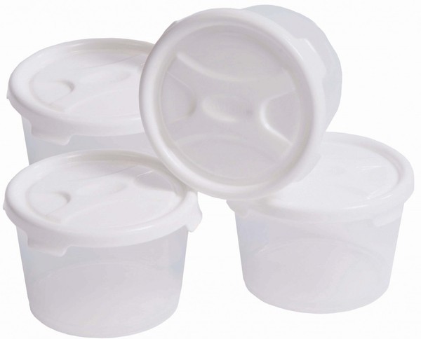 WHAM 12379 Handy Pots Food Storage Set White Pack of 4 for sale 