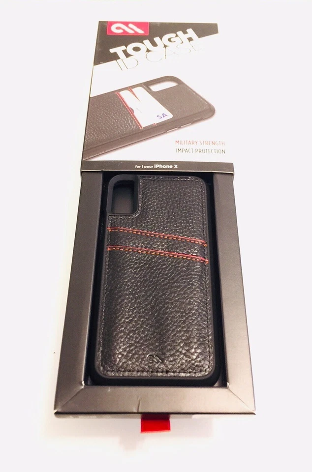 Funda/Funda Case-Mate Tough ID para Apple iPhone X iPhone XS en Negro Foto 2 de 4