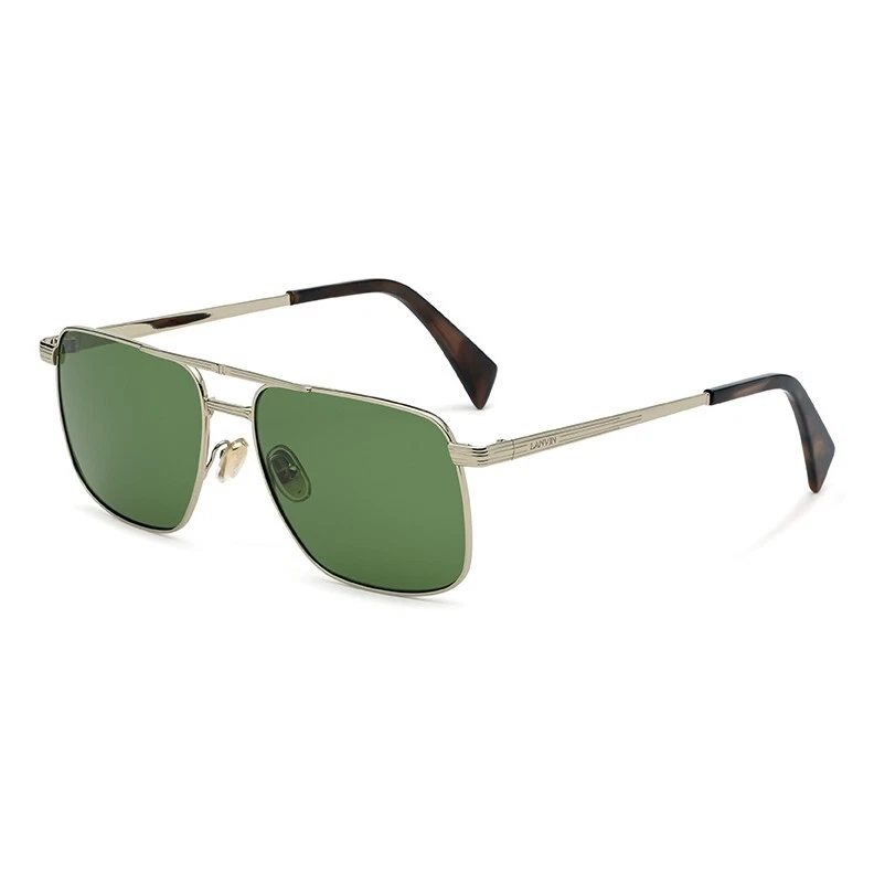 LANVIN JL NAVIGATOR MEN'S SUNGLASSES 58-16-145 SILVER/GREEN $355 -NEW & RARE - Image 3 of 4