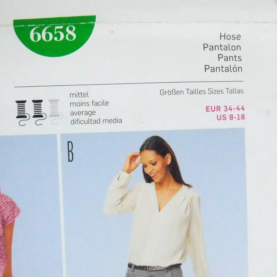 Burda Young Misses Jeans Pattern Size 8-18 Uncut Button Fly Cuffed Hip Hugger - Image 4 of 4