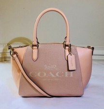 COACH Signature Horse and Carriage Print Elise Satchel Bag