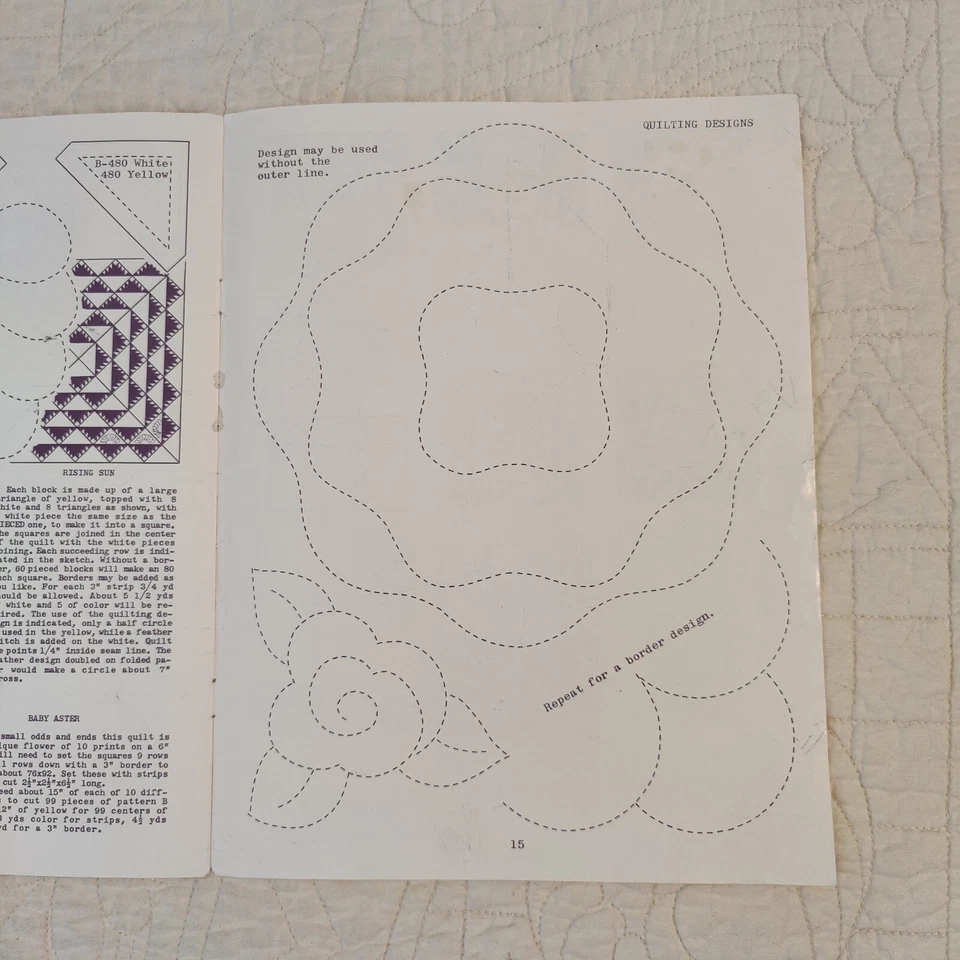 Edredones fáciles de tía Martha de colección raros años 50 No. 3500 16 patrones de edredón Foto 3 de 4