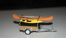 CANOE AND KAYAK TRAILER DIECAST DIORAMA 1/64 SCALE GREENLIGHT LOOSE