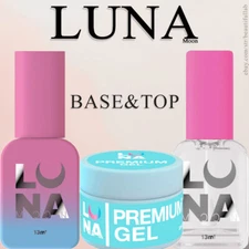 LUNA BASE/TOP: Rubber, COVER, No Wipe, EXTENSION GEL, Light Acrygel, Nail POLISH
