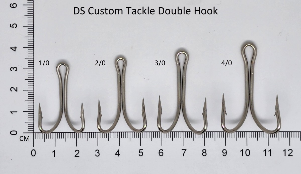 double fishing hook with open shank Mustad Classic Hook, Size 3/0, Shank, Nickel Please choose the right size according to your need EAGLE CLAW 231XH 2X LONG