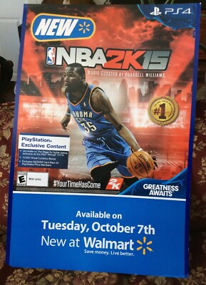 NBA 2K15 PlayStation 4 Store Display Poster Promo