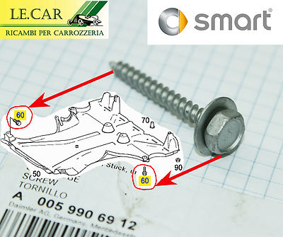 20 Clip Di Fissaggio Per Sottoscocca E Paraurti In Plastica Gialla, Per Smart Fortwo 450 E 451, Ricambio Originale
