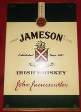ANCIENNE PUBLICITEE EN POLYSTYRENE  SERIGRAPHIEE WHISKY JAMESON N°708/232