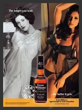 2000s Evan Williams Whiskey "Longer You Wait..." Alcohol Sexy Print Ad 2008