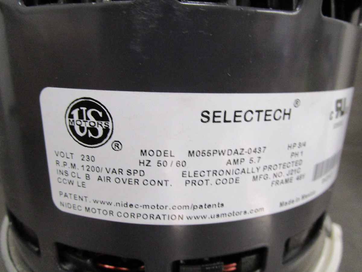 US Motors Nidec ECM Blower Motor M055PWDAZ-0437 0131M00607 Goodman