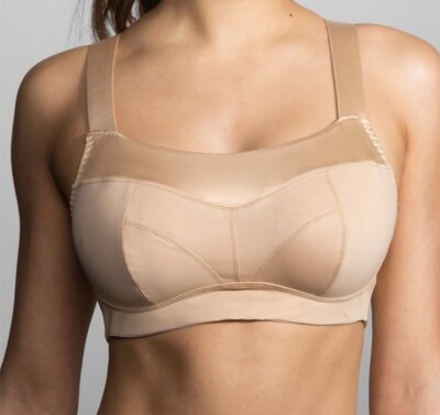 BROOKS Embody Adjustable Strap Convertible Underwired Bra Sz 38FF Nude