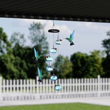 6 PCS Hummingbird Feeders Wind Chimes Bird Feeders Outdoors Ant And Bee Proof