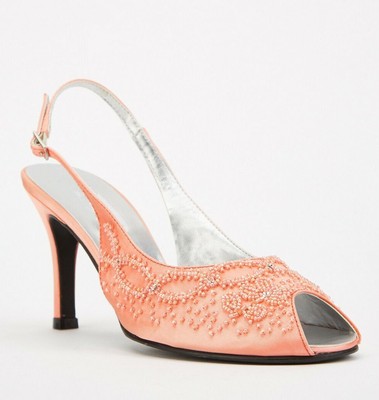 coral slingback shoes