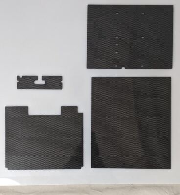 ABS Panels VORON 0.2 3D Drucker Schwarz Glatt/Spüsen/Kohle/Weiß Oberfläche 3mm...