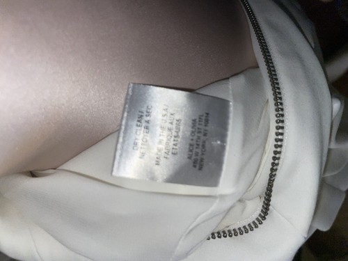 Alice Olivia weiß Passform Flair Minikleid Netz Details Gr. 6 - Bild 5 von 6