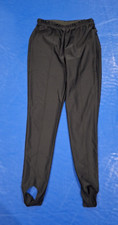 NewDance Black Leggings with Stirrups Foot Straps - Size 10-12