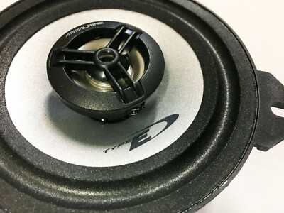 Kit 2 Haut-parleurs Coaxiaux Alpine SXE-1025S 10cm 25W RMS 180W Max - Avec Anneaux Et Vis