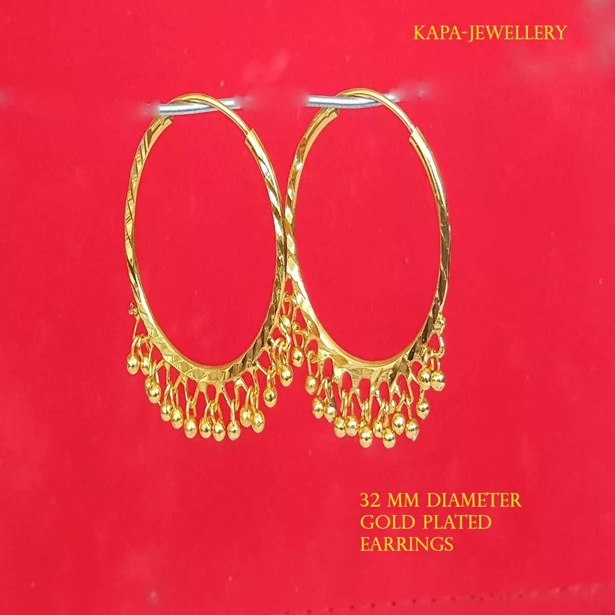 32mm gold 2024 hoop earrings